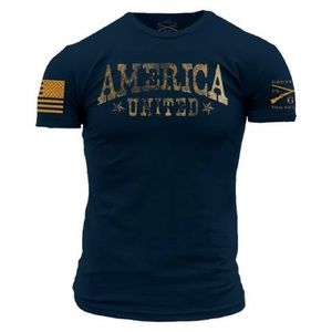 New Grunt Style America United Navy and Gold Tee
